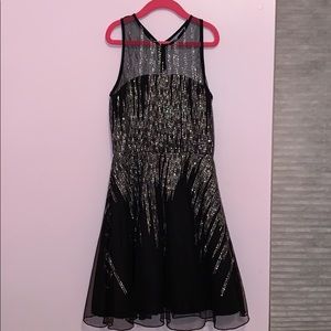 Black and silver dress